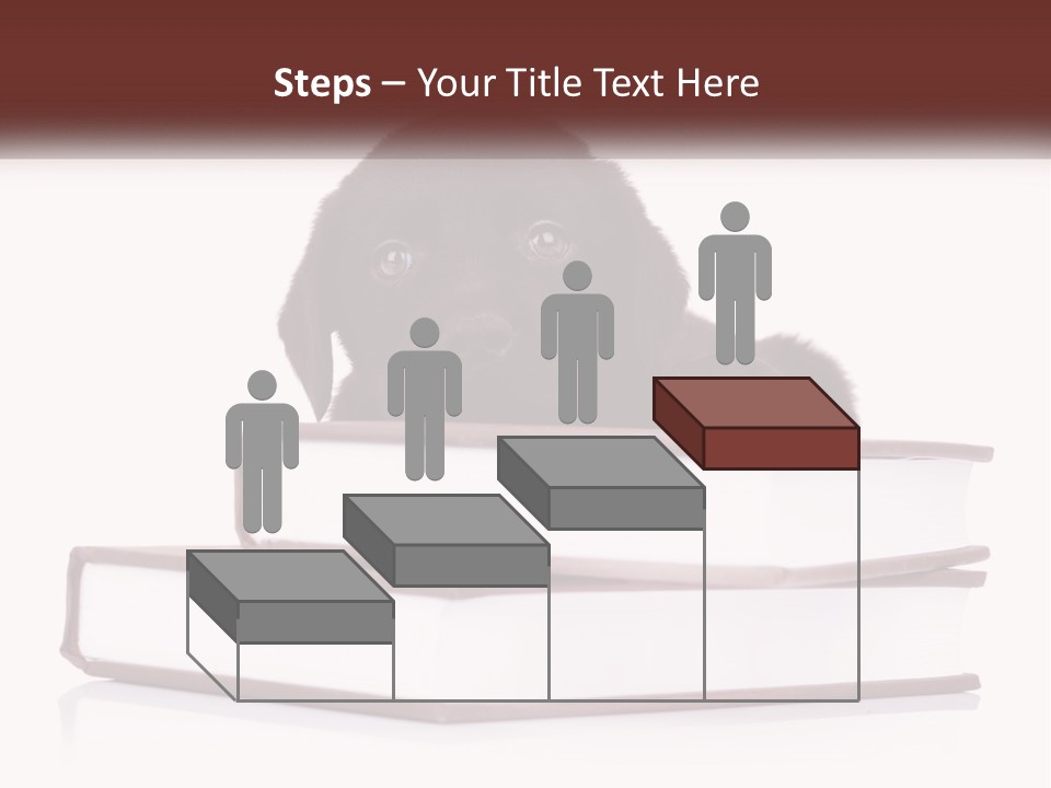 A Black Dog Laying On Top Of A Pile Of Books PowerPoint Template