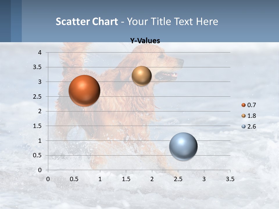 A Brown Dog Running Through The Ocean Waves PowerPoint Template
