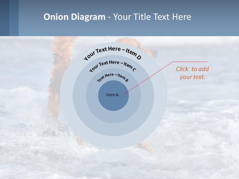 A Brown Dog Running Through The Ocean Waves PowerPoint Template