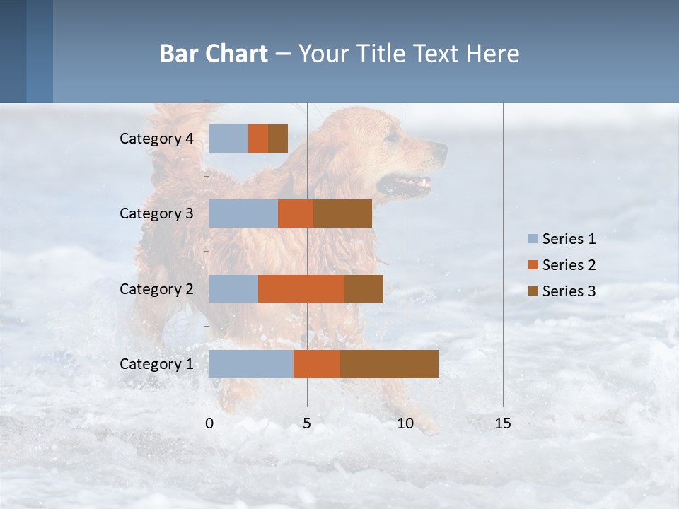 A Brown Dog Running Through The Ocean Waves PowerPoint Template