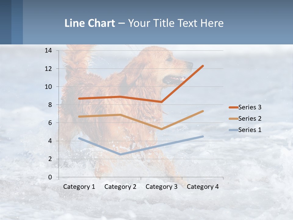 A Brown Dog Running Through The Ocean Waves PowerPoint Template
