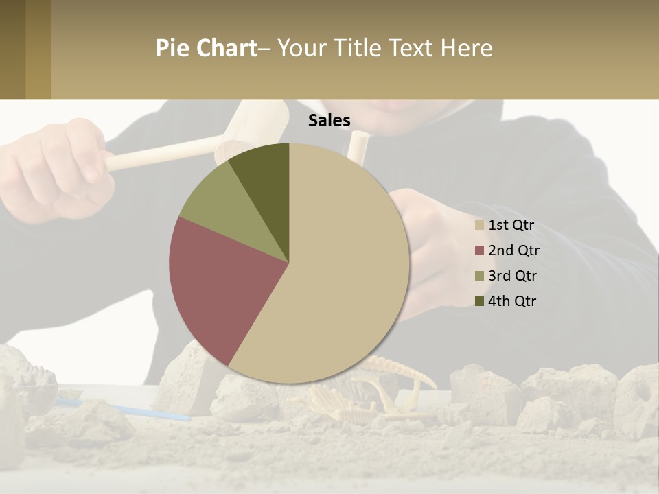 A Young Boy Is Playing With A Wooden Spoon PowerPoint Template