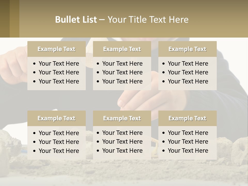 A Young Boy Is Playing With A Wooden Spoon PowerPoint Template