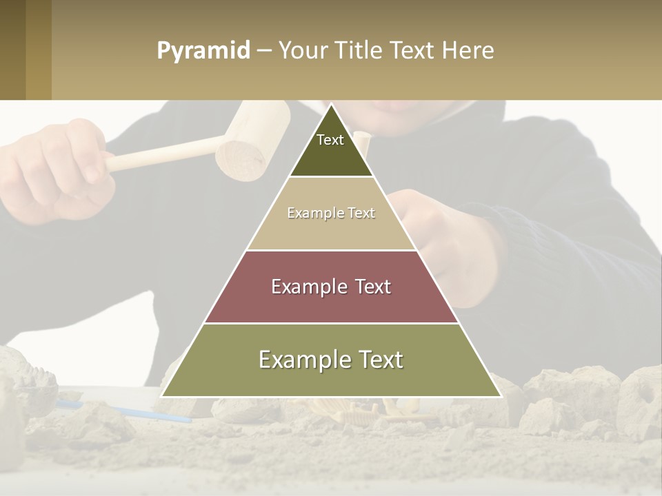 A Young Boy Is Playing With A Wooden Spoon PowerPoint Template