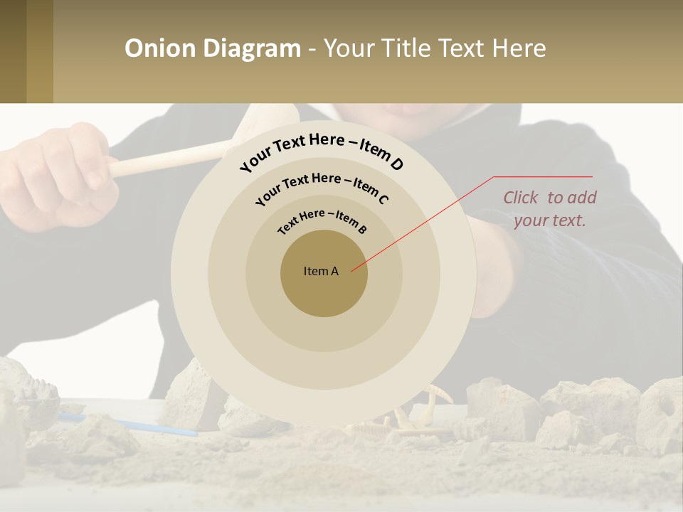 A Young Boy Is Playing With A Wooden Spoon PowerPoint Template