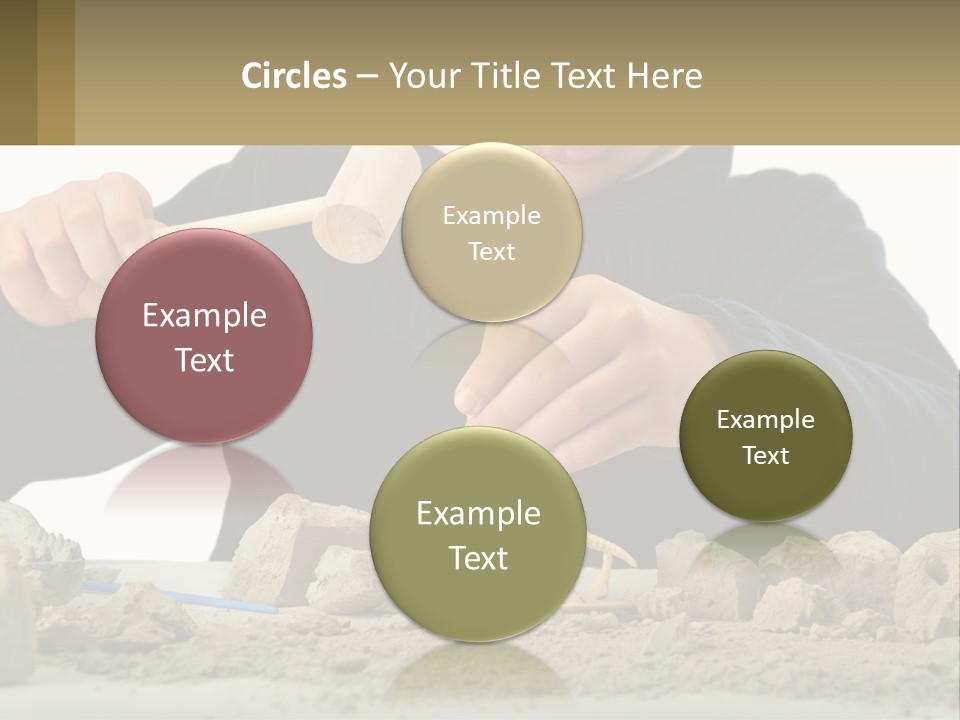 A Young Boy Is Playing With A Wooden Spoon PowerPoint Template