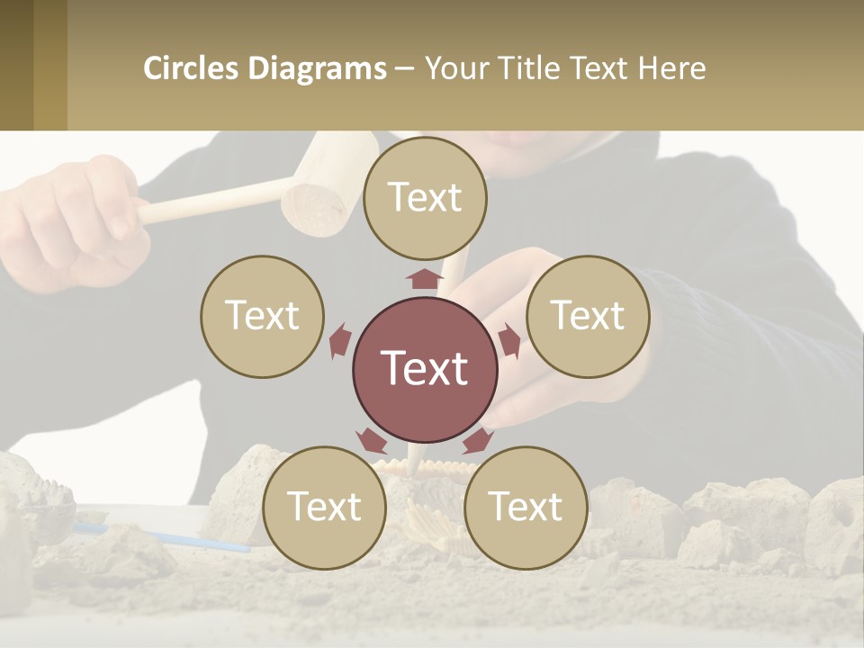 A Young Boy Is Playing With A Wooden Spoon PowerPoint Template