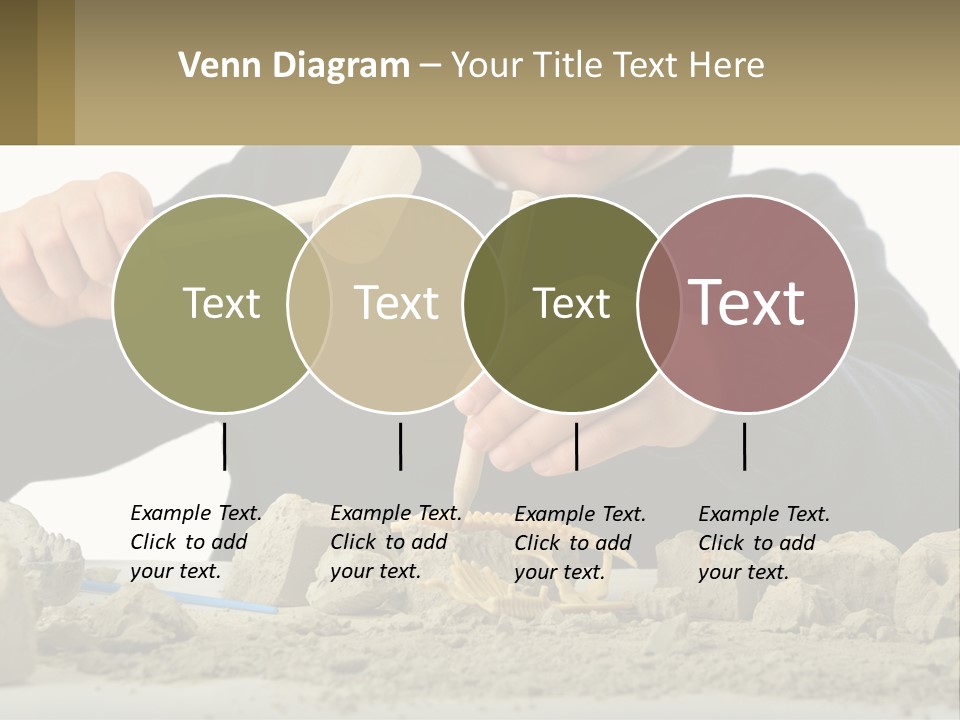 A Young Boy Is Playing With A Wooden Spoon PowerPoint Template
