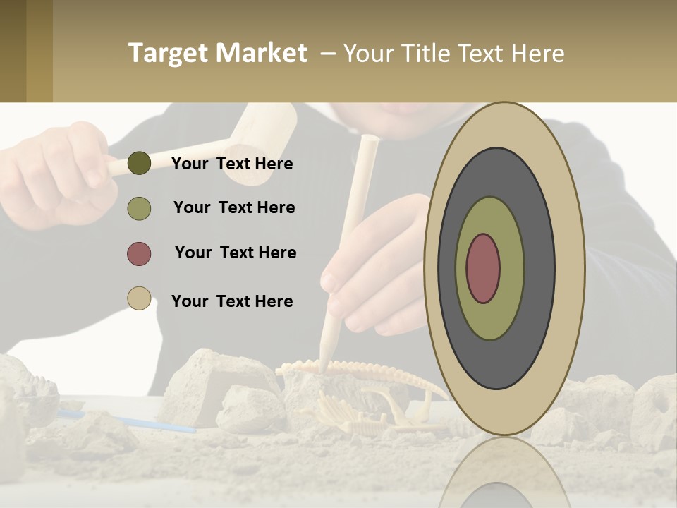 A Young Boy Is Playing With A Wooden Spoon PowerPoint Template