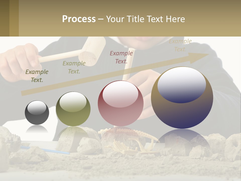 A Young Boy Is Playing With A Wooden Spoon PowerPoint Template