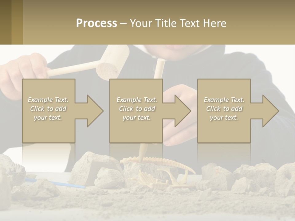 A Young Boy Is Playing With A Wooden Spoon PowerPoint Template