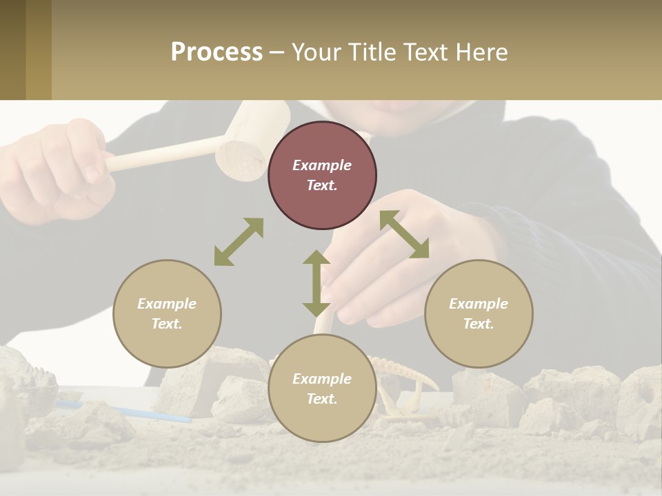 A Young Boy Is Playing With A Wooden Spoon PowerPoint Template