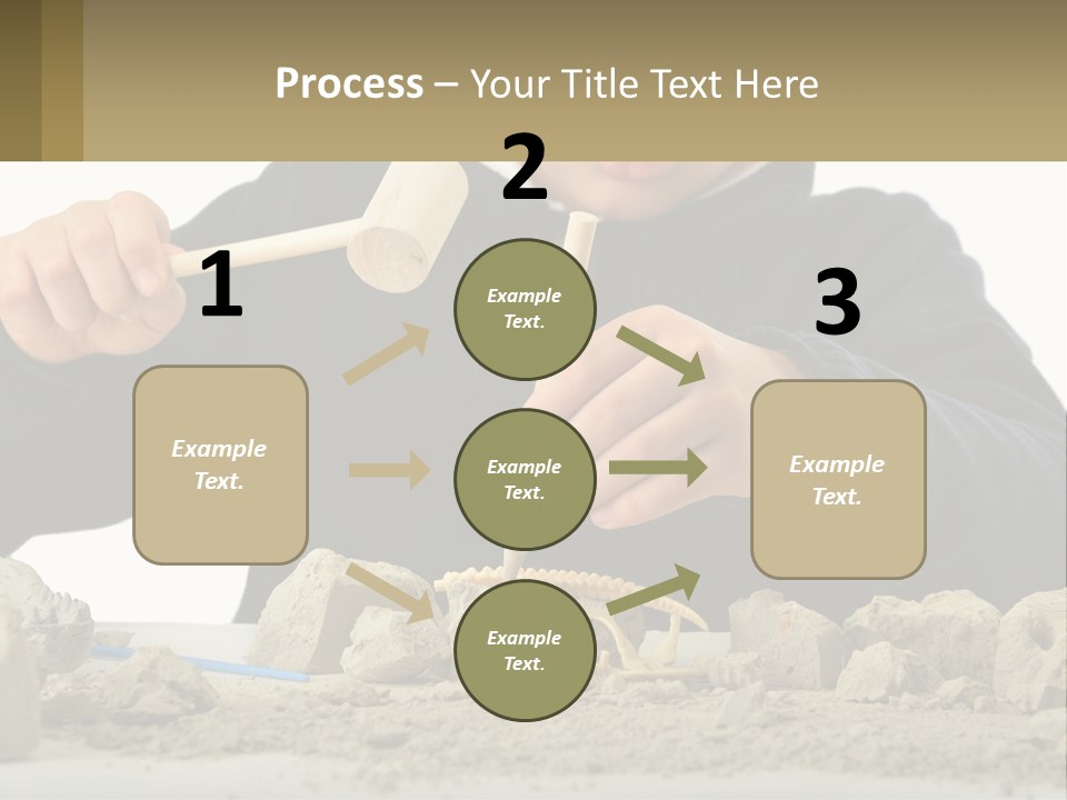 A Young Boy Is Playing With A Wooden Spoon PowerPoint Template