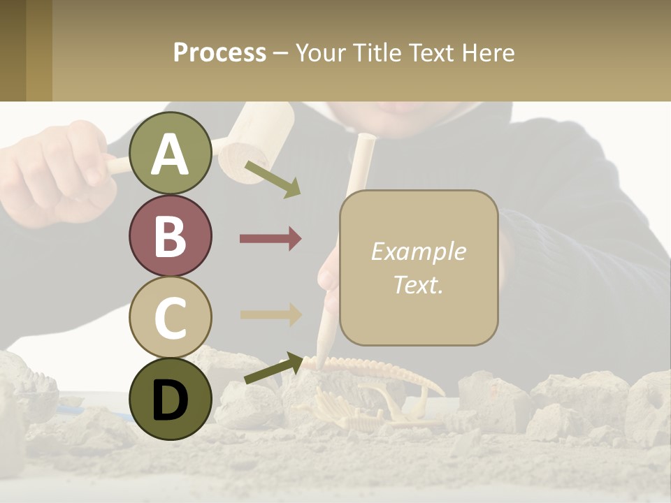 A Young Boy Is Playing With A Wooden Spoon PowerPoint Template