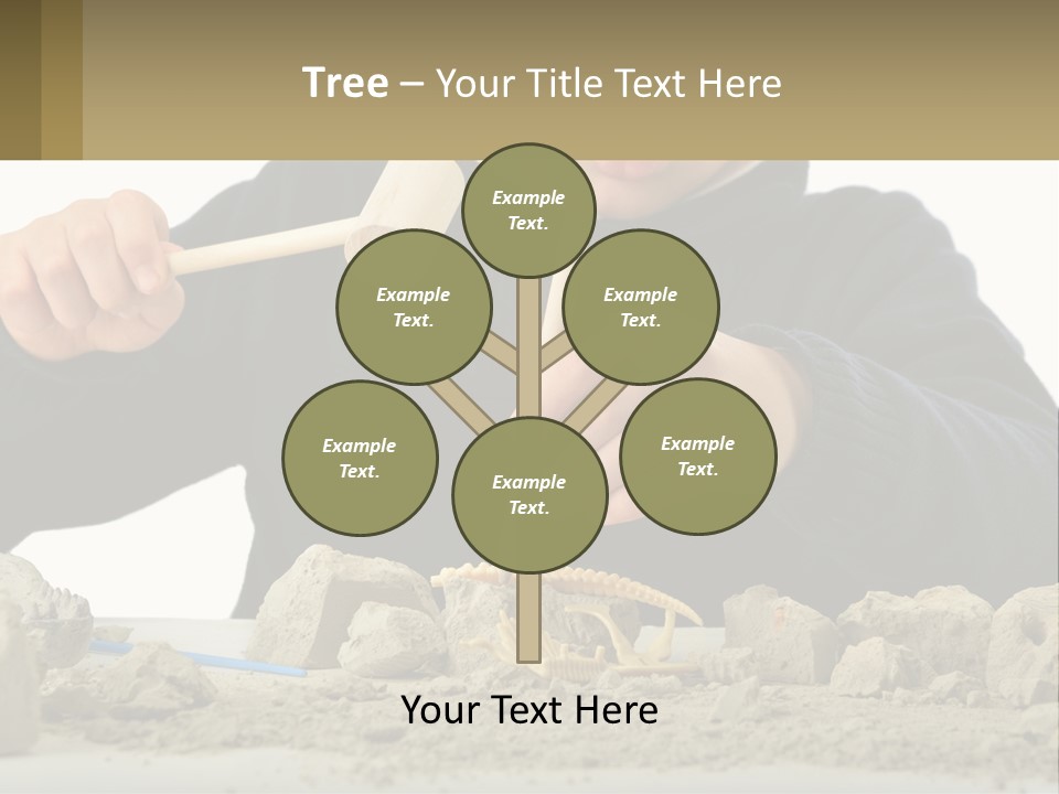 A Young Boy Is Playing With A Wooden Spoon PowerPoint Template