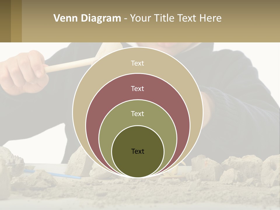 A Young Boy Is Playing With A Wooden Spoon PowerPoint Template