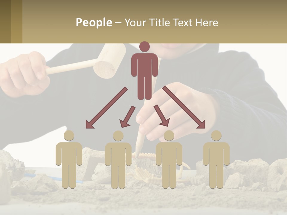 A Young Boy Is Playing With A Wooden Spoon PowerPoint Template