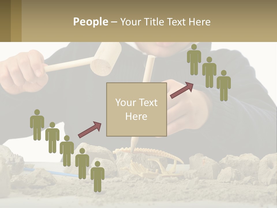 A Young Boy Is Playing With A Wooden Spoon PowerPoint Template