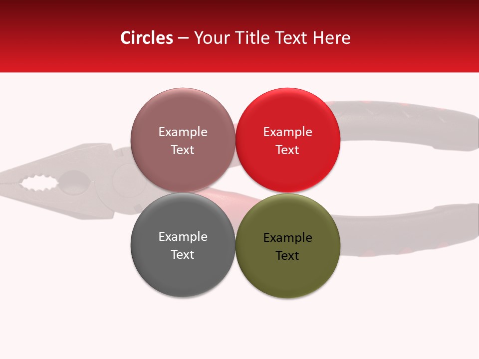 A Pair Of Pliers With Red Handles On A White Background PowerPoint Template