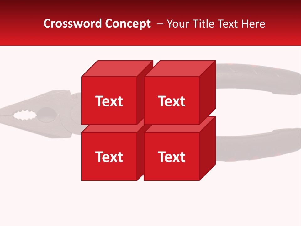A Pair Of Pliers With Red Handles On A White Background PowerPoint Template