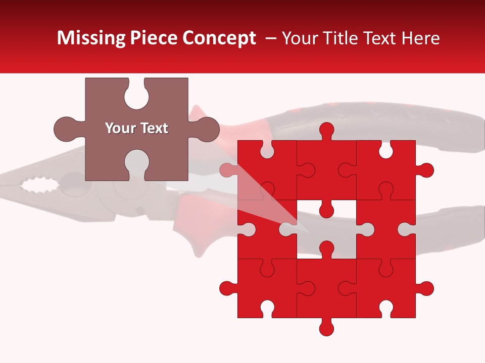 A Pair Of Pliers With Red Handles On A White Background PowerPoint Template