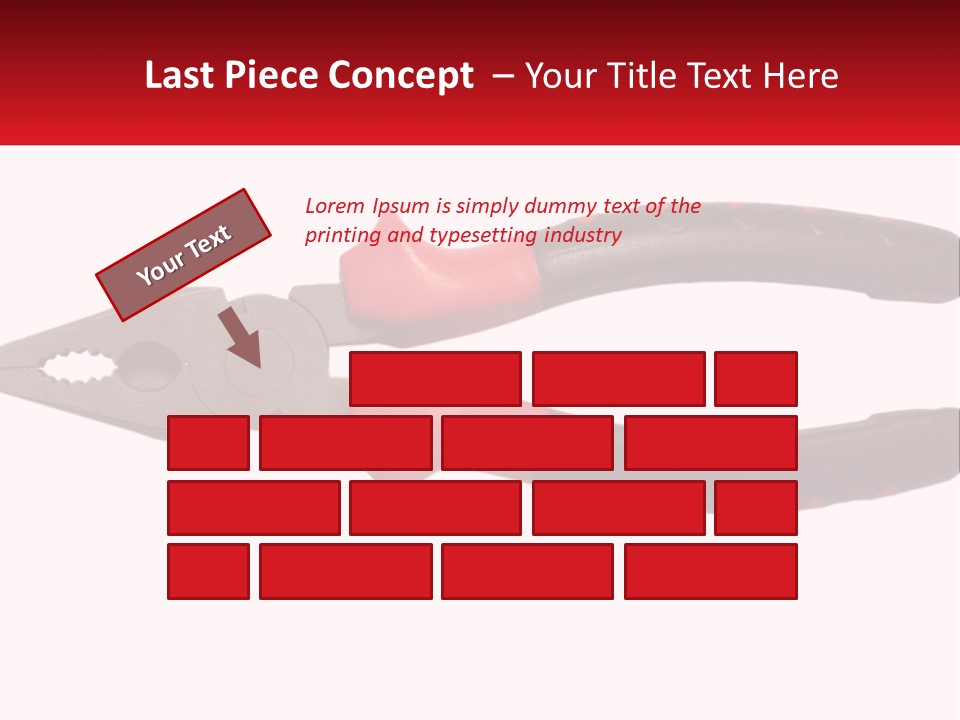 A Pair Of Pliers With Red Handles On A White Background PowerPoint Template