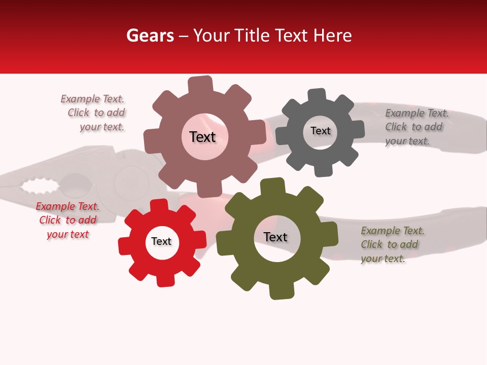A Pair Of Pliers With Red Handles On A White Background PowerPoint Template