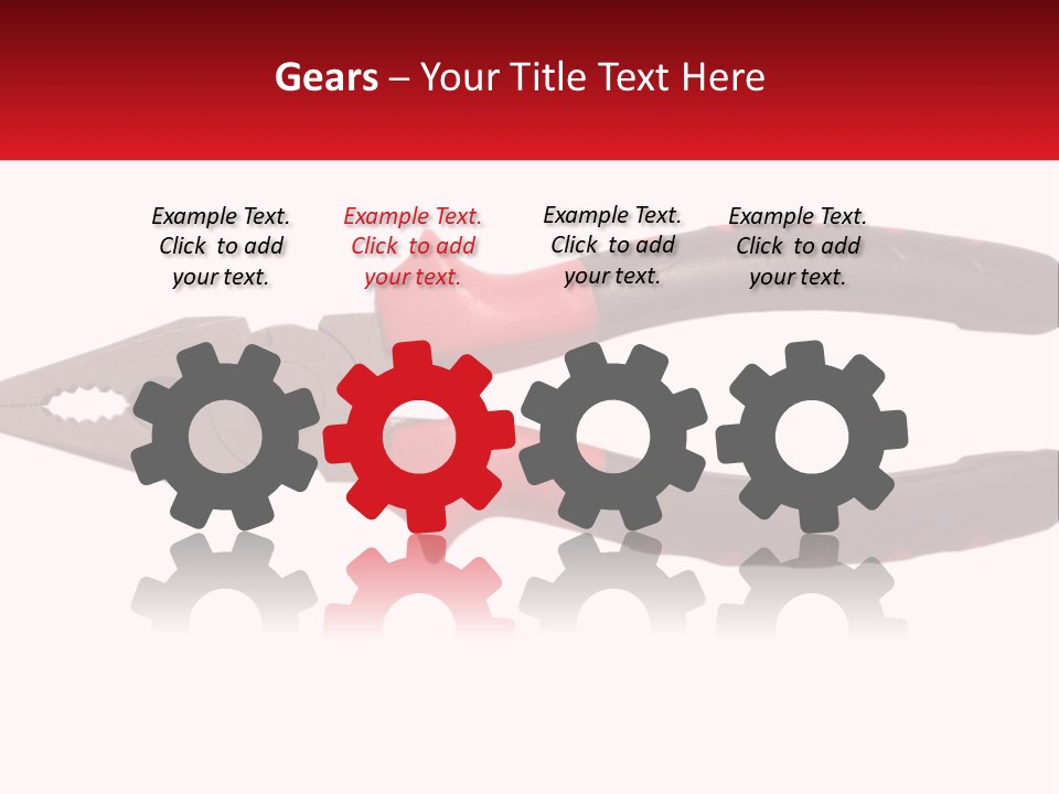 A Pair Of Pliers With Red Handles On A White Background PowerPoint Template