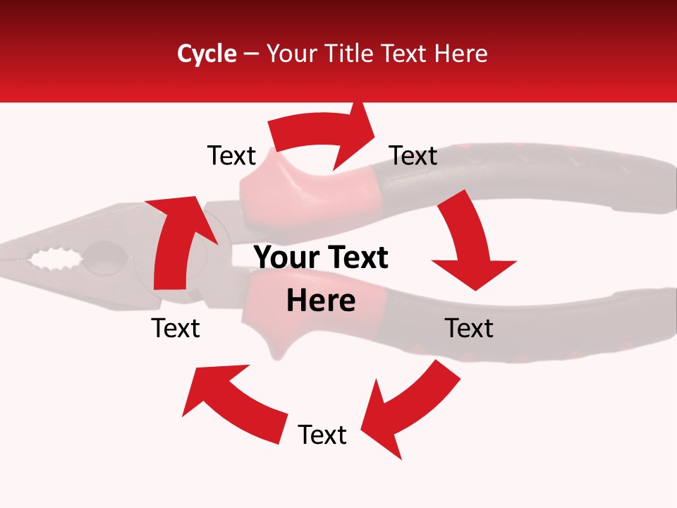 A Pair Of Pliers With Red Handles On A White Background PowerPoint Template