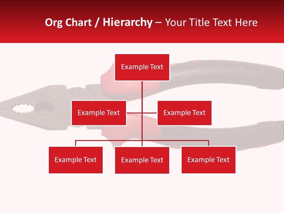 A Pair Of Pliers With Red Handles On A White Background PowerPoint Template