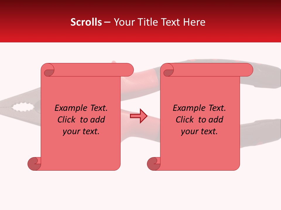 A Pair Of Pliers With Red Handles On A White Background PowerPoint Template