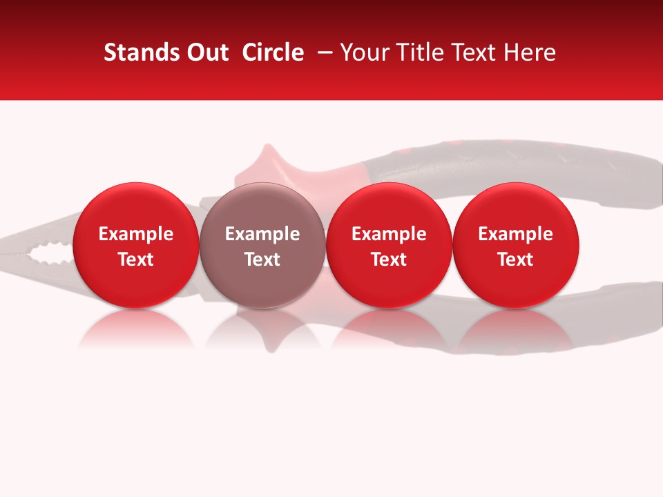 A Pair Of Pliers With Red Handles On A White Background PowerPoint Template