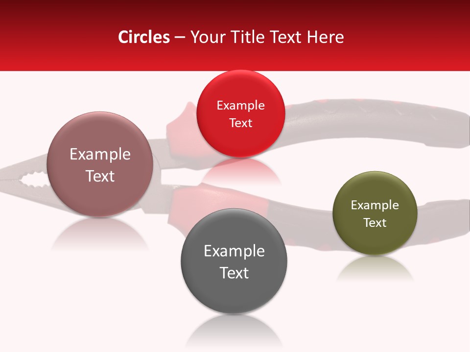 A Pair Of Pliers With Red Handles On A White Background PowerPoint Template
