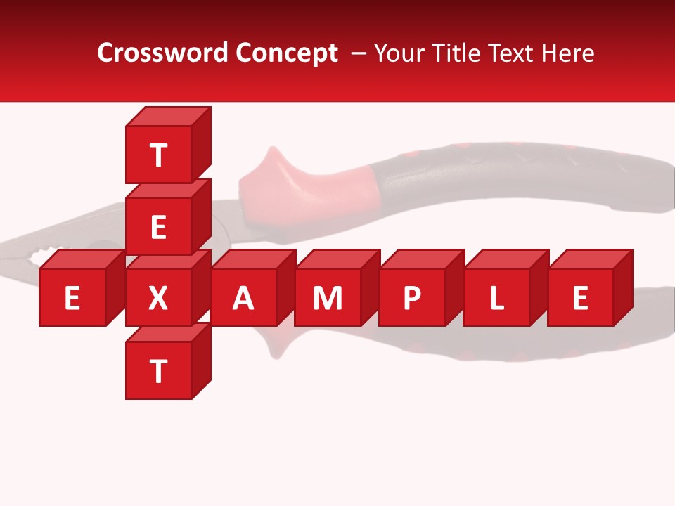 A Pair Of Pliers With Red Handles On A White Background PowerPoint Template
