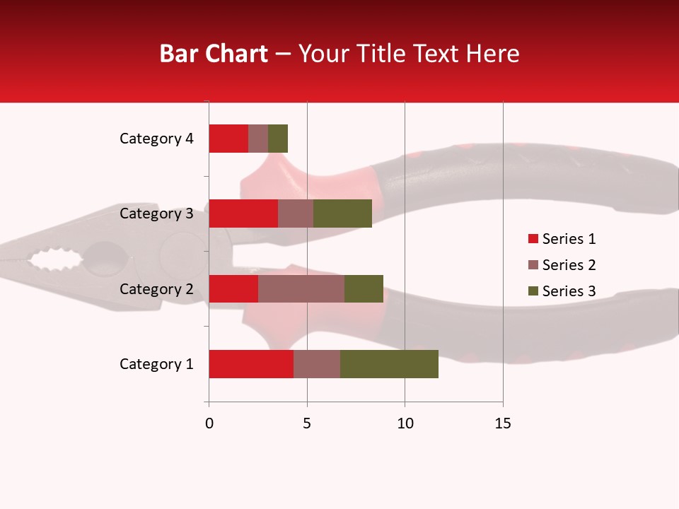 A Pair Of Pliers With Red Handles On A White Background PowerPoint Template