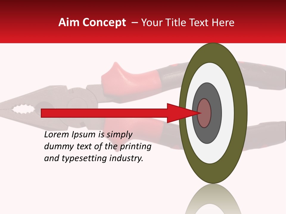 A Pair Of Pliers With Red Handles On A White Background PowerPoint Template