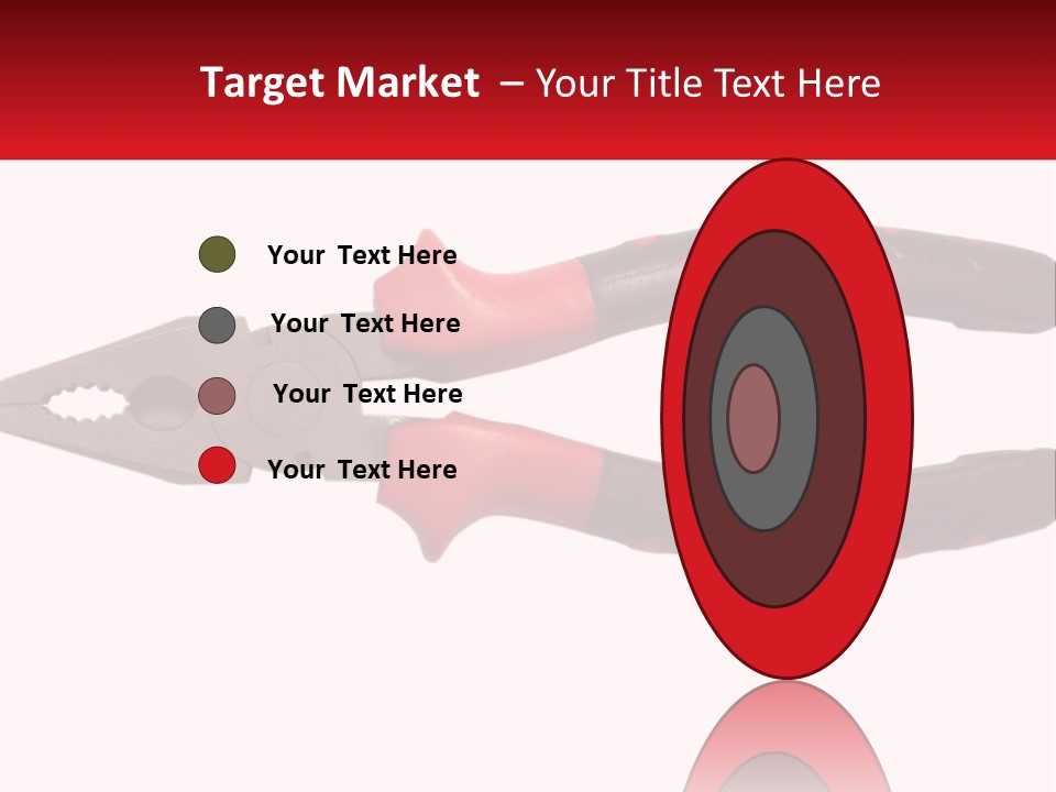 A Pair Of Pliers With Red Handles On A White Background PowerPoint Template