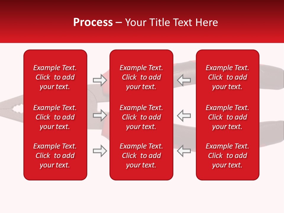 A Pair Of Pliers With Red Handles On A White Background PowerPoint Template