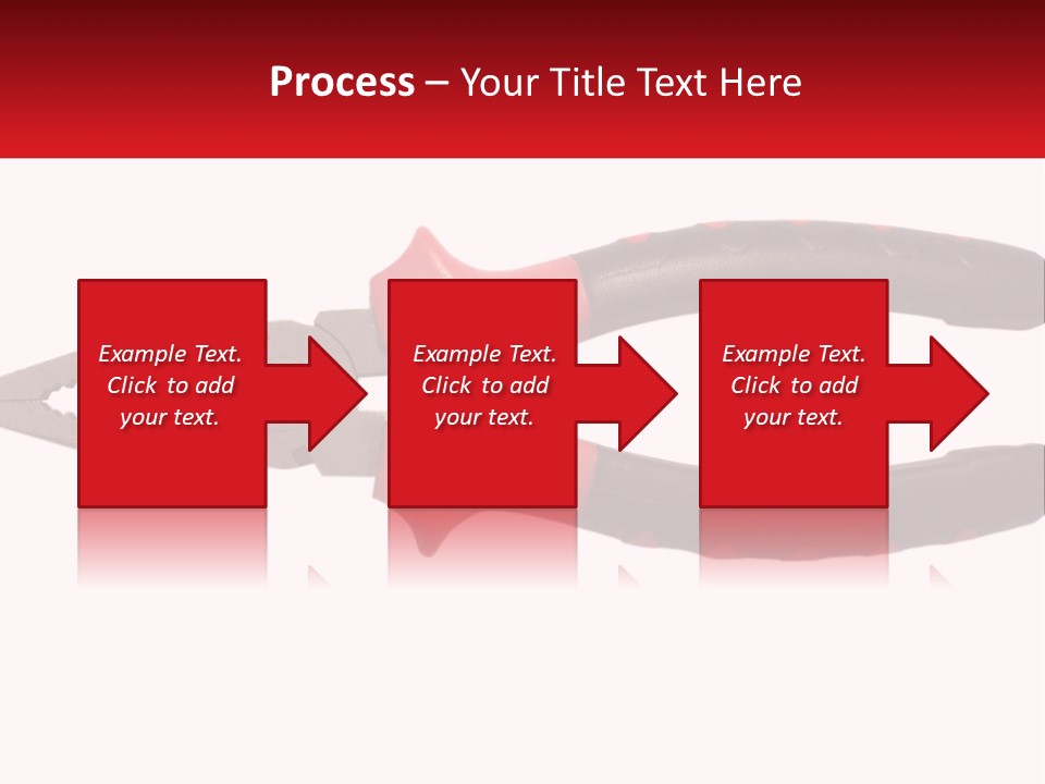 A Pair Of Pliers With Red Handles On A White Background PowerPoint Template