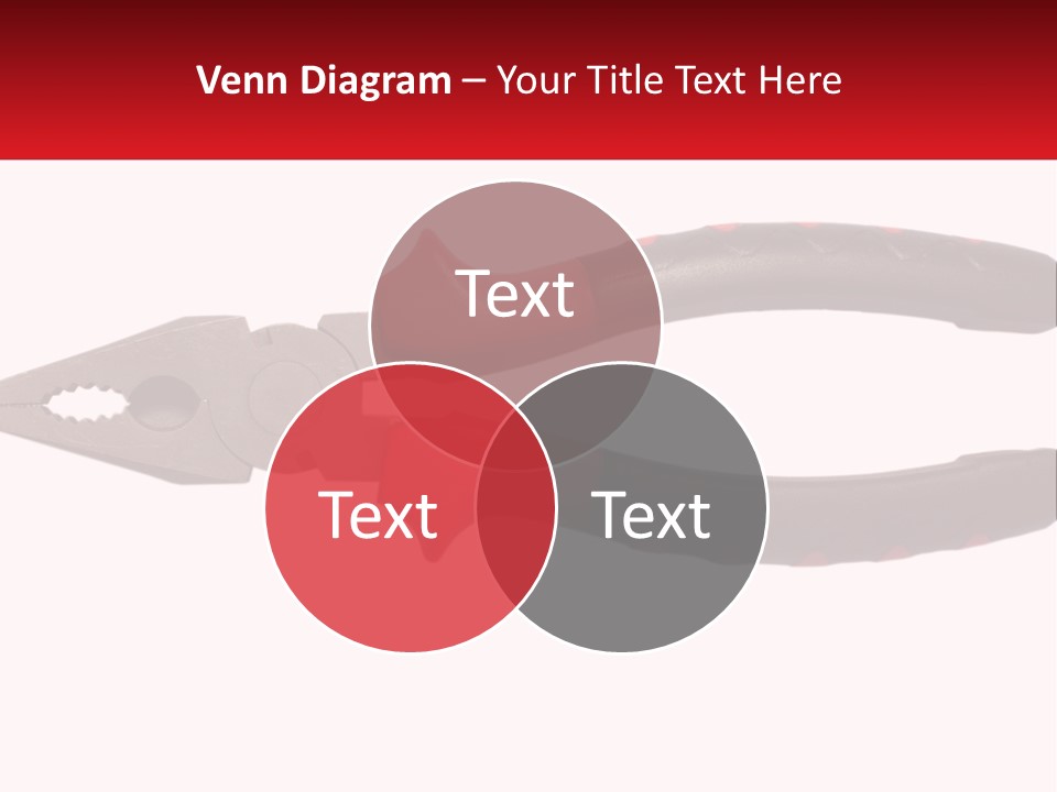 A Pair Of Pliers With Red Handles On A White Background PowerPoint Template