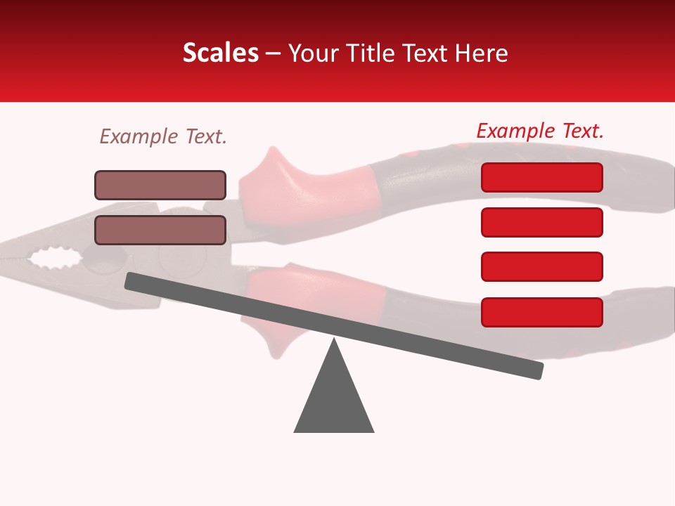 A Pair Of Pliers With Red Handles On A White Background PowerPoint Template