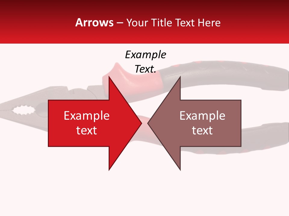 A Pair Of Pliers With Red Handles On A White Background PowerPoint Template