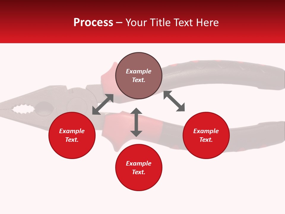 A Pair Of Pliers With Red Handles On A White Background PowerPoint Template