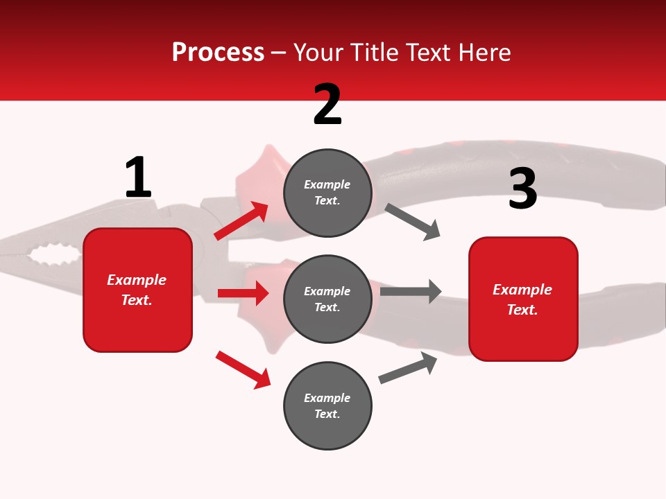 A Pair Of Pliers With Red Handles On A White Background PowerPoint Template