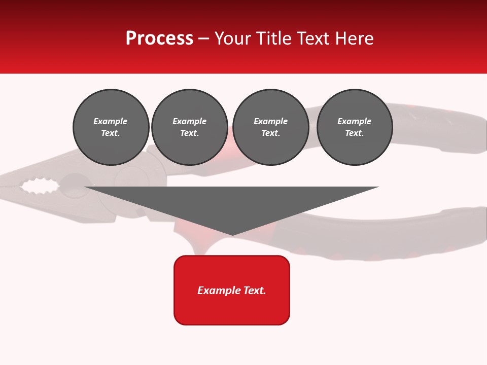 A Pair Of Pliers With Red Handles On A White Background PowerPoint Template
