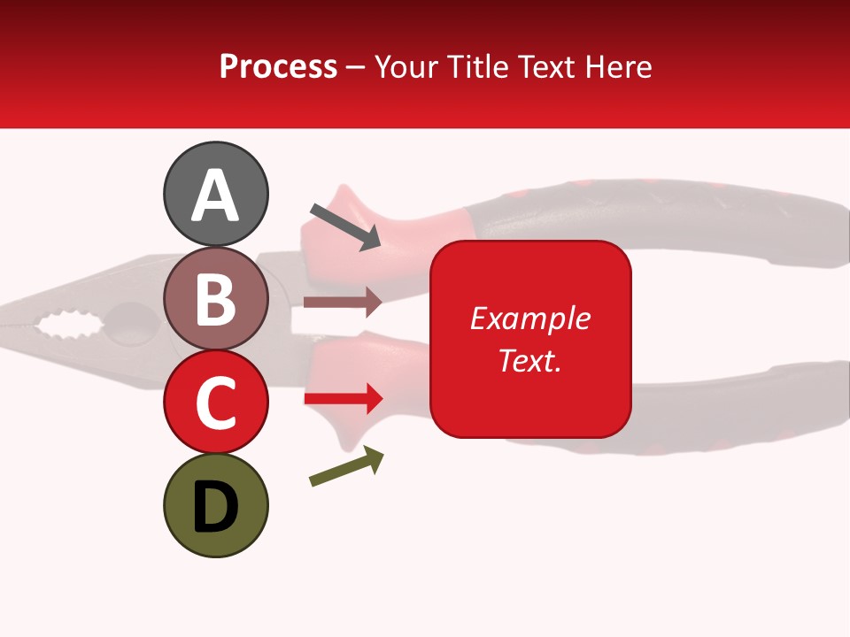A Pair Of Pliers With Red Handles On A White Background PowerPoint Template