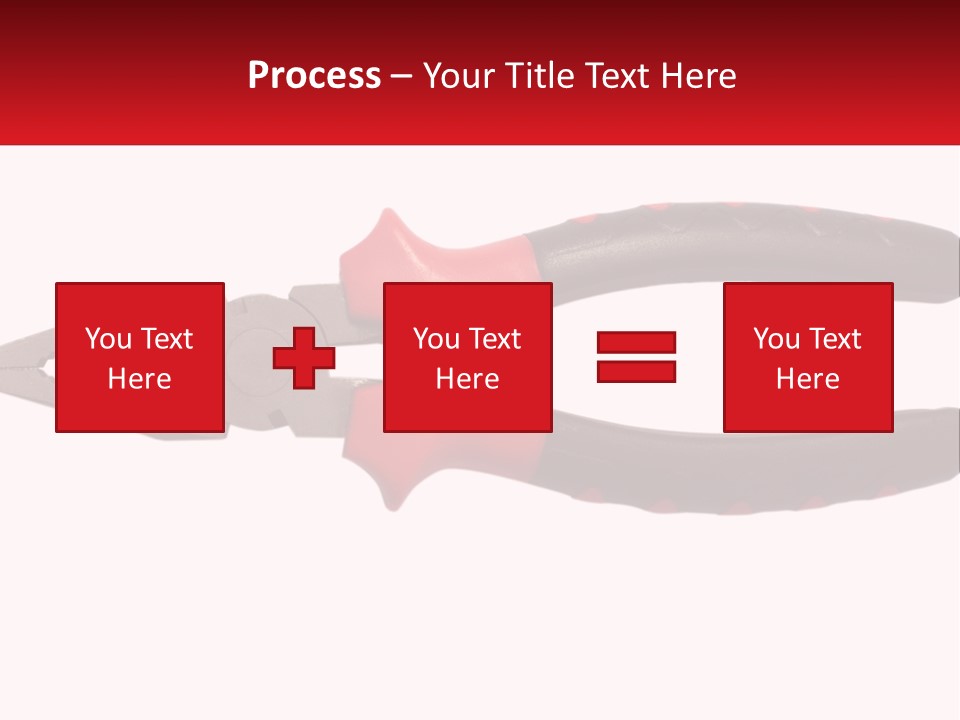 A Pair Of Pliers With Red Handles On A White Background PowerPoint Template