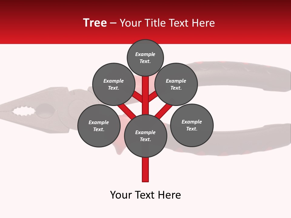 A Pair Of Pliers With Red Handles On A White Background PowerPoint Template
