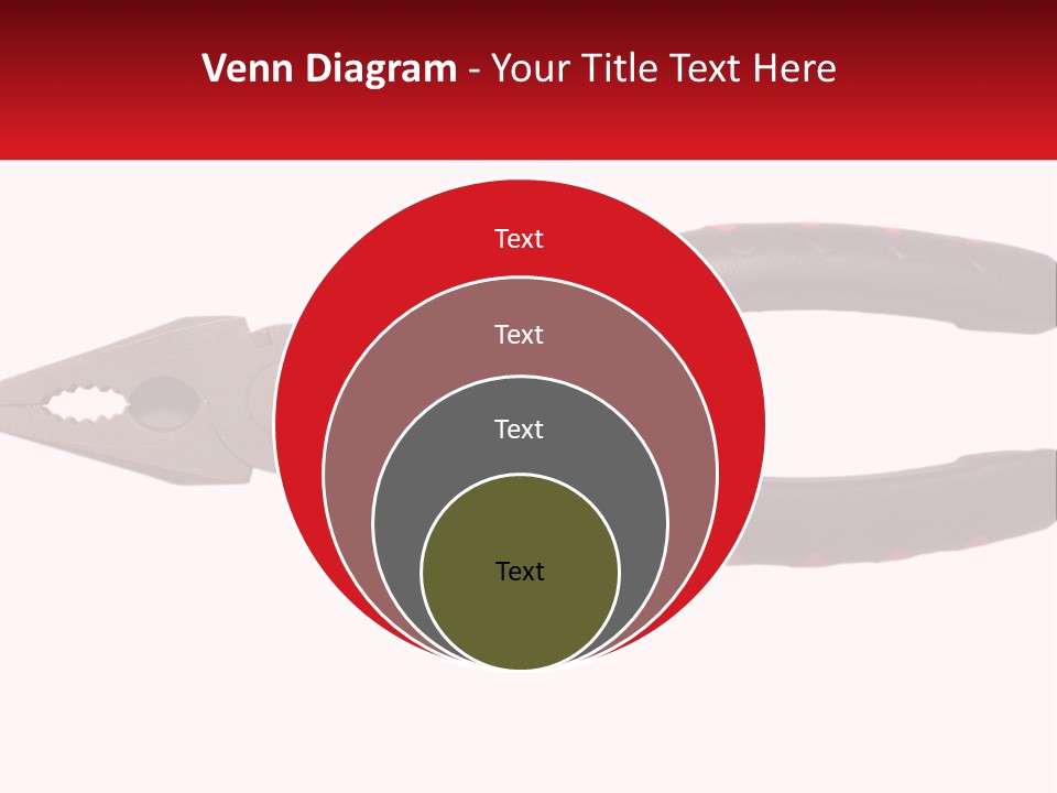 A Pair Of Pliers With Red Handles On A White Background PowerPoint Template