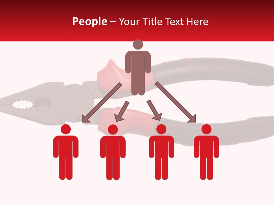 A Pair Of Pliers With Red Handles On A White Background PowerPoint Template
